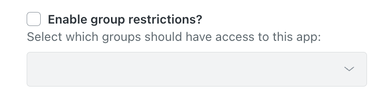 The group restrictions setting on the CallTutor app in Zendesk Admin Center